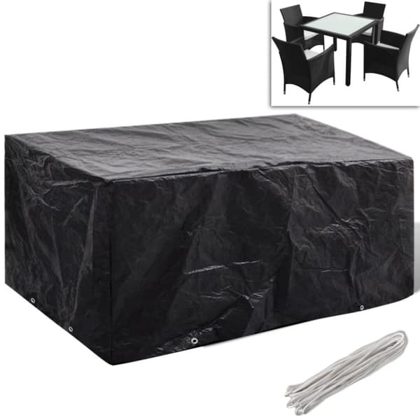 vidaXL Puutarhakalusteiden suoja 8 purjerengasta 180 x 140 x 90 cm -  Ulkokalusteiden suojapeitteet