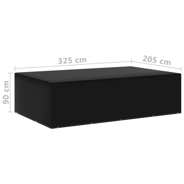 vidaXL Puutarhakalusteiden suojat 2 kpl 12 purjerengasta 325x205x90 cm -  Ulkokalusteiden suojapeitteet