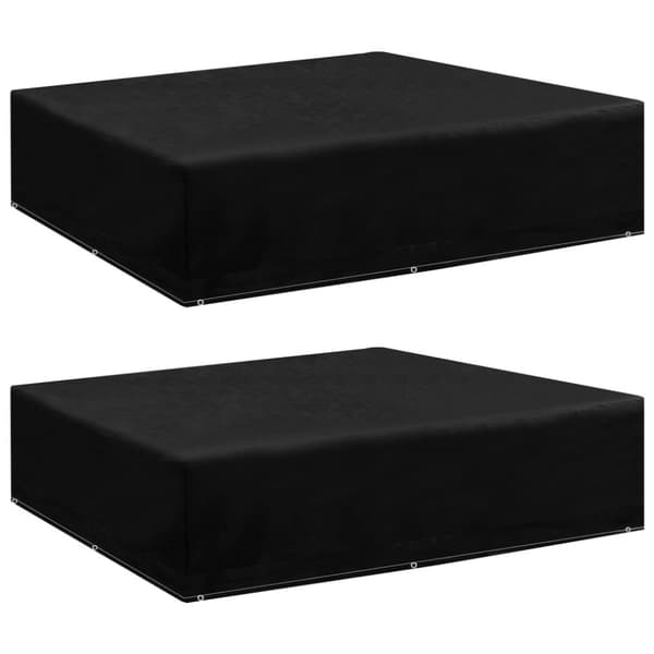 vidaXL Överdrag för trädgårdsmöbler 2 st 8 öljetter 200x200x70 cm -  Överdrag till Utemöbler