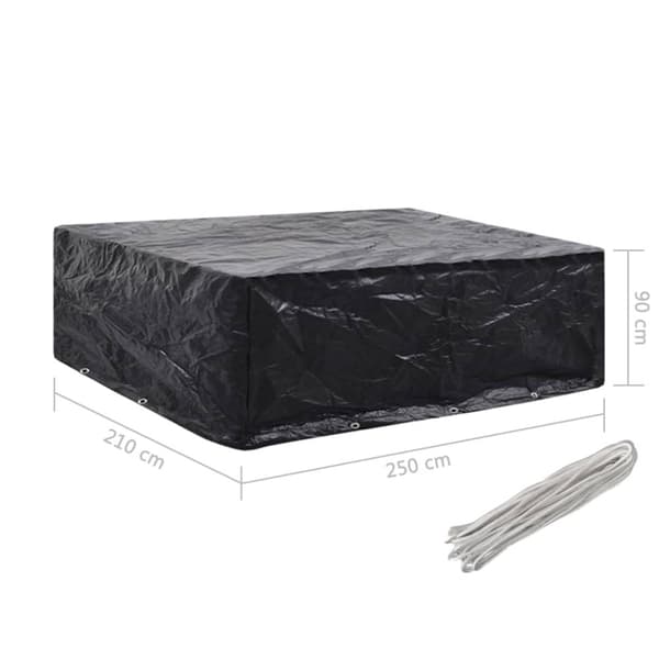vidaXL Överdrag för trädgårdsmöbler 8 öljetter 250x210x90 cm -  Överdrag till Utemöbler