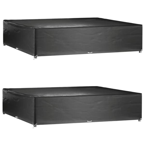 vidaXL havemøbelovertræk 2 stk. 240x240x55 cm 16 øjer firkantet -  Overtræk til havemøbler