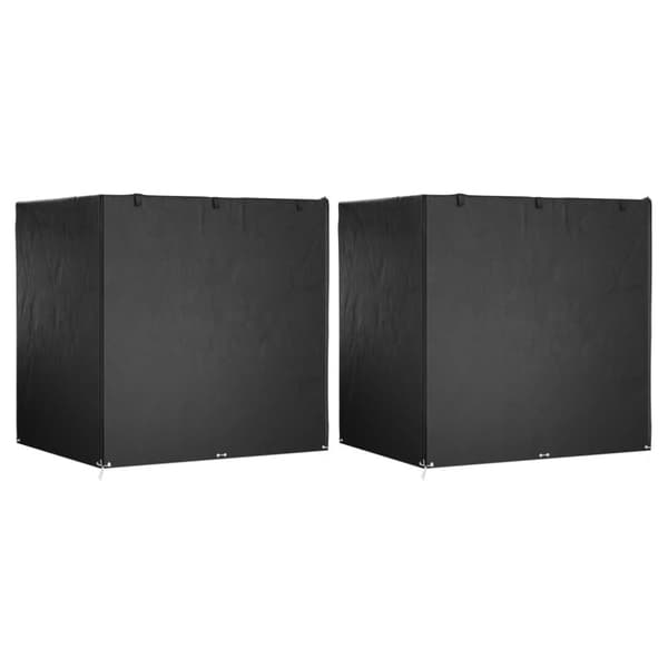 vidaXL Keinun penkinsuojat 2 kpl 12 rengasta 220x177x220 cm polyeteeni - Ulkokalusteiden suojapeitteet