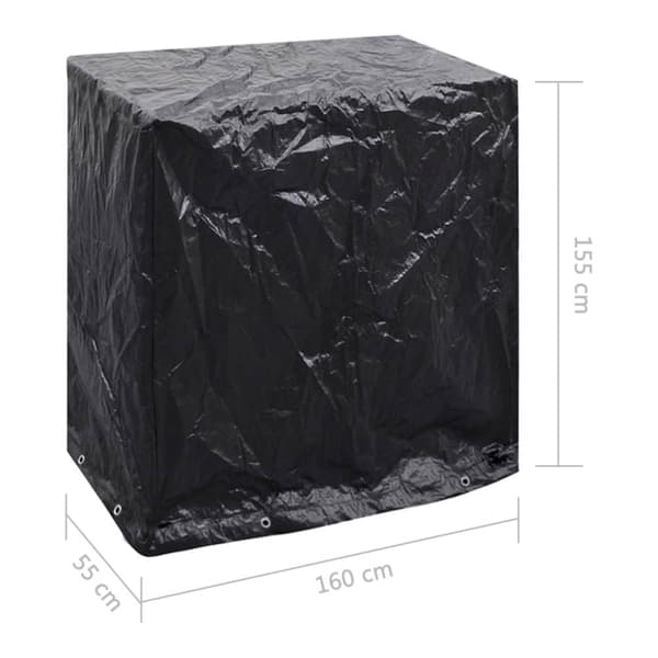 vidaXL Överdrag för pingisbord 8 öljetter 160x55x182 cm -  Överdrag till Utemöbler