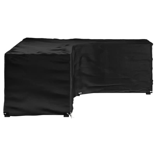 vidaXL L-formet havemøbelovertræk 260x210x80 cm 16 øjer -  Overtræk til havemøbler