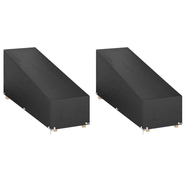 vidaXL overtræk til liggestole 2 stk. 200x65x35/60 cm polyethylen -  Overtræk til havemøbler