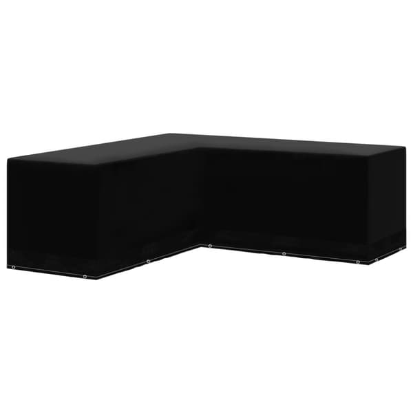 Nature Överdrag till trädgårdsmöbler L-form 12 öljetter 250x250x90 cm -  Överdrag till Utemöbler