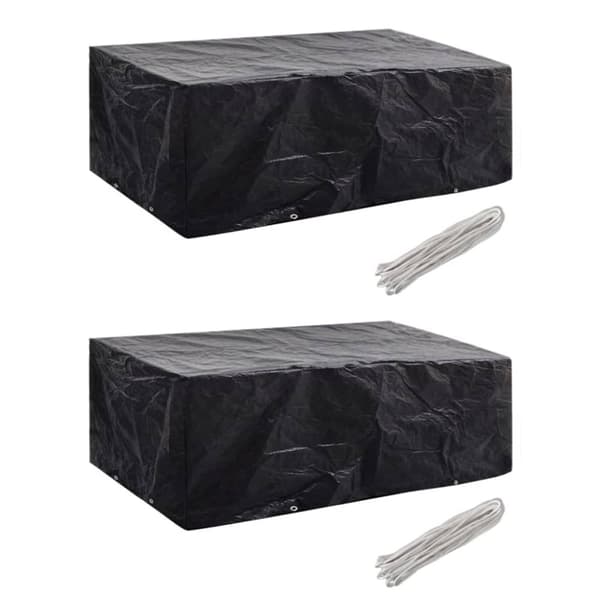 vidaXL Puutarhakalusteiden suojat 2 kpl 8 purjerengasta 200x160x70 cm -  Ulkokalusteiden suojapeitteet
