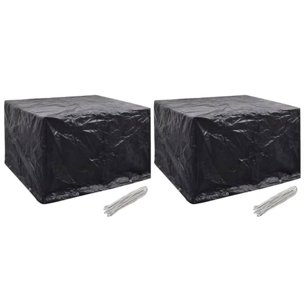 vidaXL havemøbelovertræk 2 stk. 8 snørehuller 135x135x90 cm -  Overtræk til havemøbler