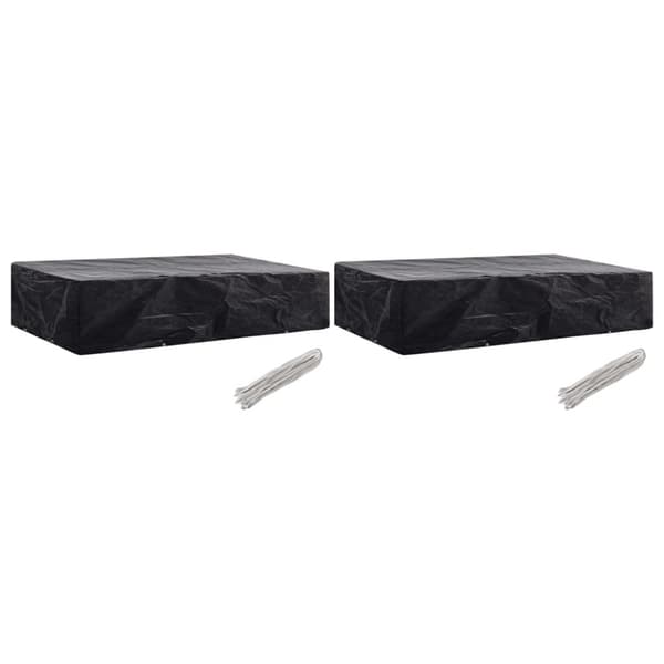 vidaXL Överdrag till solsäng 2 st 8 öljetter 218x77x55 cm -  Överdrag till Utemöbler