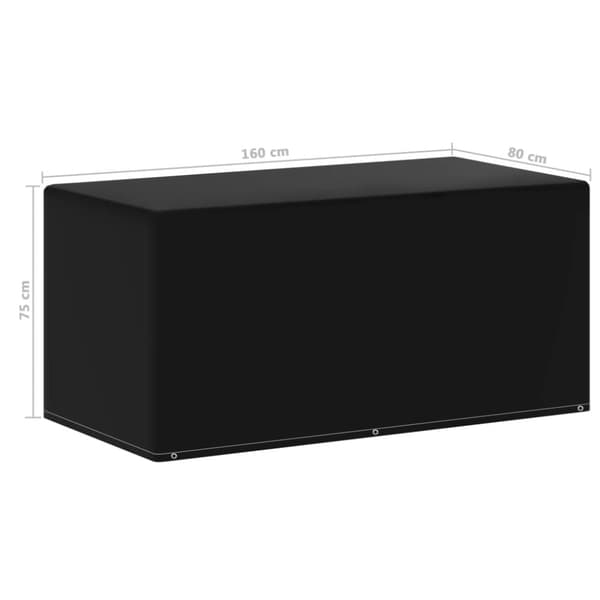 vidaXL havemøbelovertræk 6 snørehuller 160x80x75 cm -  Overtræk til havemøbler
