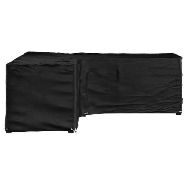 vidaXL L-formet havemøbelovertræk 285x285x90 cm 16 øjer -  Overtræk til havemøbler