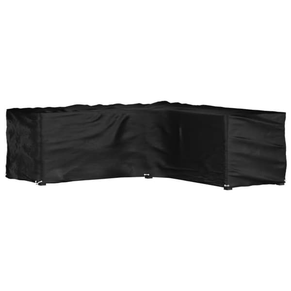 vidaXL L-formet havemøbelovertræk 285x285x90 cm 16 øjer -  Overtræk til havemøbler