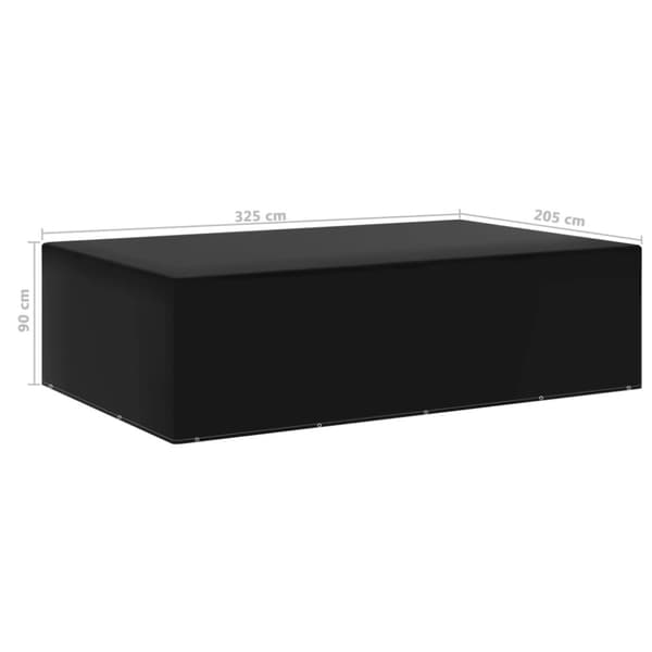 vidaXL Överdrag för trädgårdsmöbler 12 öljetter 205x325x90 cm -  Överdrag till Utemöbler