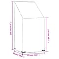 Pikkukuva 10 / 10: vidaXL Puutarhatuolisuoja 8 purjerengasta 65x65x110/150 cm polyeteeni -  Ulkokalusteiden suojapeitteet