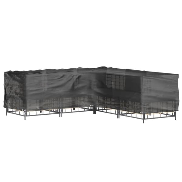 vidaXL L-formet havemøbelovertræk 250x250x70 cm 16 øjer -  Overtræk til havemøbler