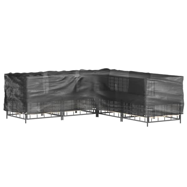 vidaXL L-formede havemøbelovertræk 2 stk. 250x250x70 cm 16 øjer -  Overtræk til havemøbler