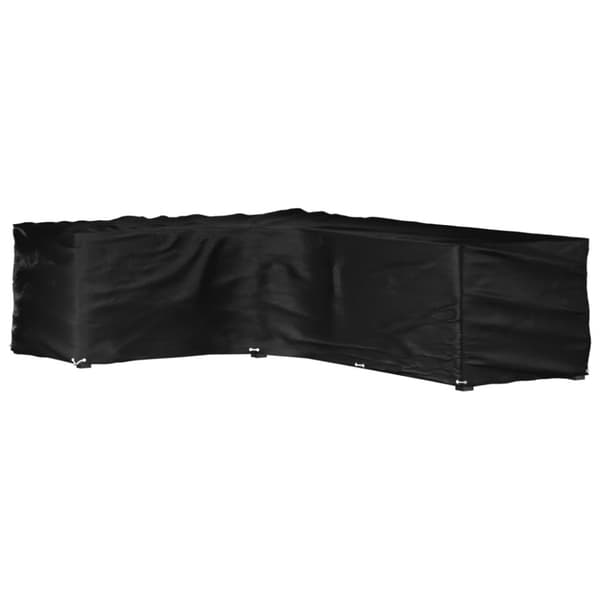 vidaXL L-formet havemøbelovertræk 220x285x80 cm 18 øjer -  Overtræk til havemøbler