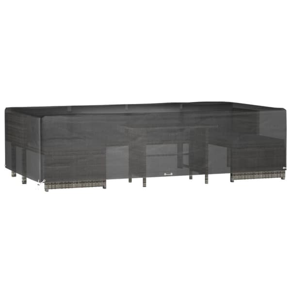 vidaXL Överdrag för trädgårdsmöbler 12 ölj. 315x160x75 cm rektangulärt -  Överdrag till Utemöbler