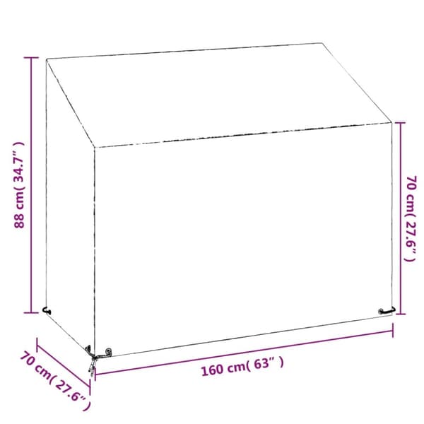 vidaXL Puutarhapenkkisuojat 2 kpl 8 purjerengasta 160x70x70/88 cm PE - Ulkokalusteiden suojapeitteet