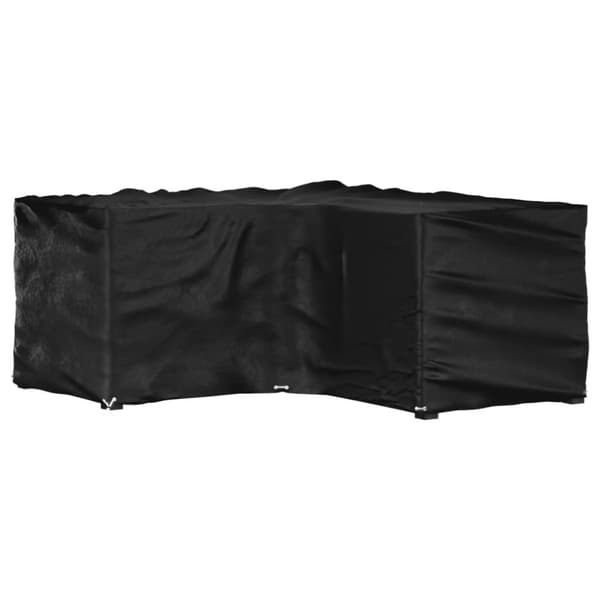 vidaXL L-formet havemøbelovertræk 215x215x90 cm 16 øjer -  Overtræk til havemøbler