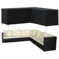 Miniatyrbillede 4 af 11: vidaXL L-formet sofaovertræk 2 stk. 254x254x80 cm 420D oxfordstof -  Overtræk til havemøbler