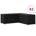 Miniatyrbillede 1 af 11: vidaXL L-formet sofaovertræk 2 stk. 254x254x80 cm 420D oxfordstof -  Overtræk til havemøbler