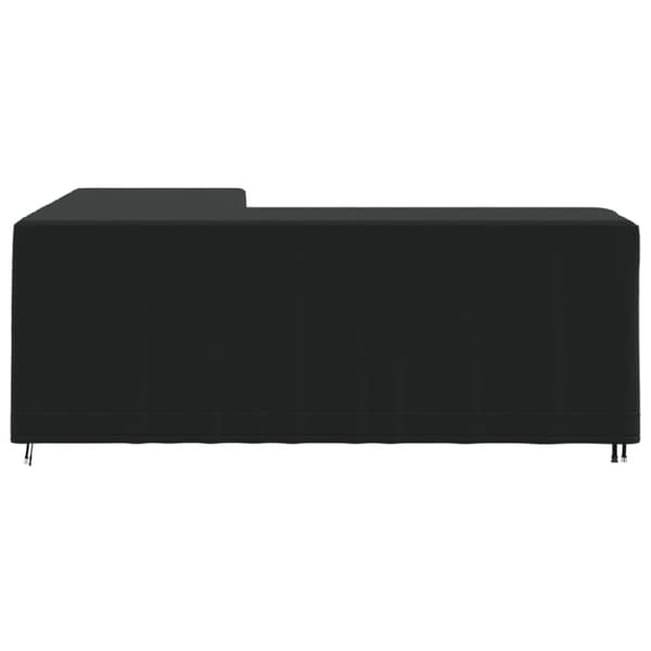 vidaXL L-format sofföverdrag svart 254x254x80 cm 420D oxford -  Överdrag till Utemöbler