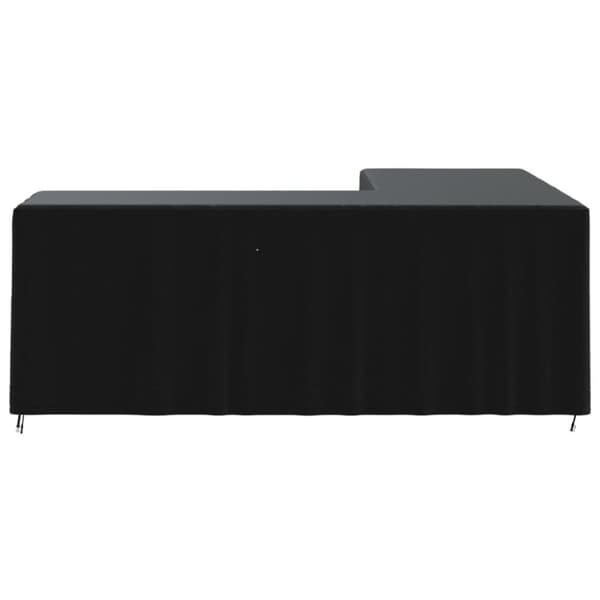 vidaXL L-format sofföverdrag svart 254x254x80 cm 420D oxford -  Överdrag till Utemöbler