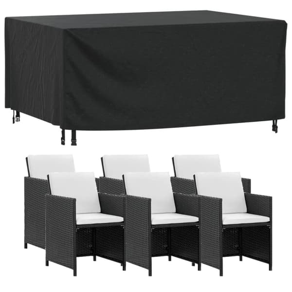 vidaXL havemøbelovertræk 172x113x73 cm vandtæt 420D sort -  Overtræk til havemøbler