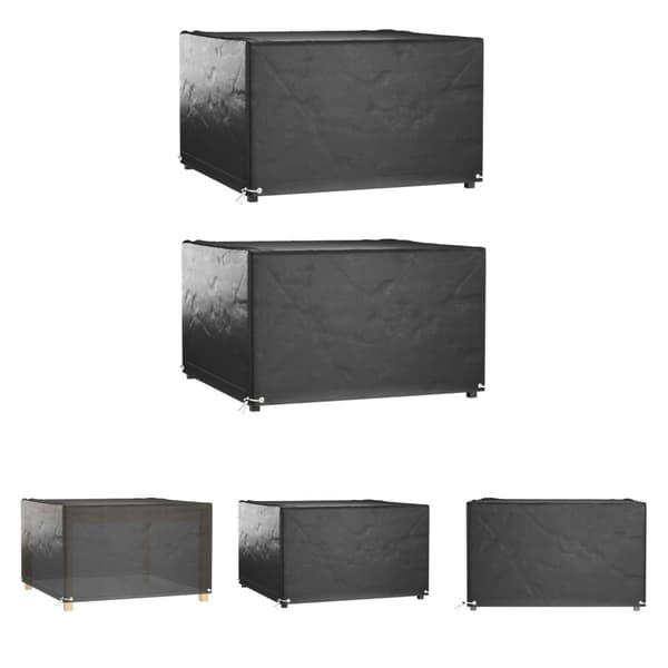 The Living Store havemøbelovertræk 2 stk. 125x125x75 cm 8 øjer firkantet -  Overtræk til havemøbler