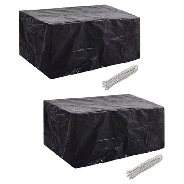 The Living Store Puutarhahuonekalujen suojat 2 kpl 10 purjerengasta 240x140 cm -  Ulkokalusteiden suojapeitteet