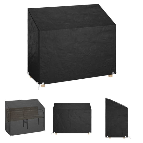 The Living Store Överdrag för trädgårdsmöbler 8 ölj. 160x70x70/88 cm polyeten -  Överdrag till Utemöbler
