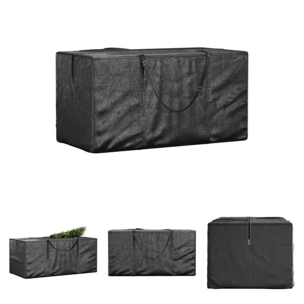 The Living Store Förvaringsväska för julgran svart 150x75x75 cm polyeten -  Överdrag till Utemöbler
