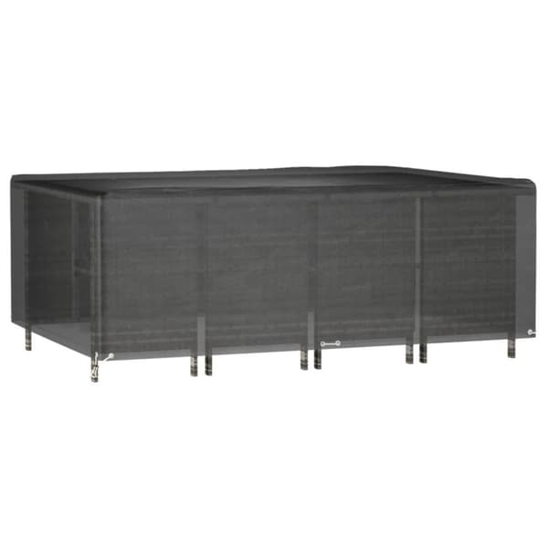 The Living Store Överdrag för trädgårdsmöbler 12 ölj. 240x180x80 cm rektangulärt -  Överdrag till Utemöbler