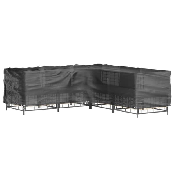 The Living Store L-formet havemøbelovertræk 285x285x90 cm 16 øjer -  Overtræk til havemøbler