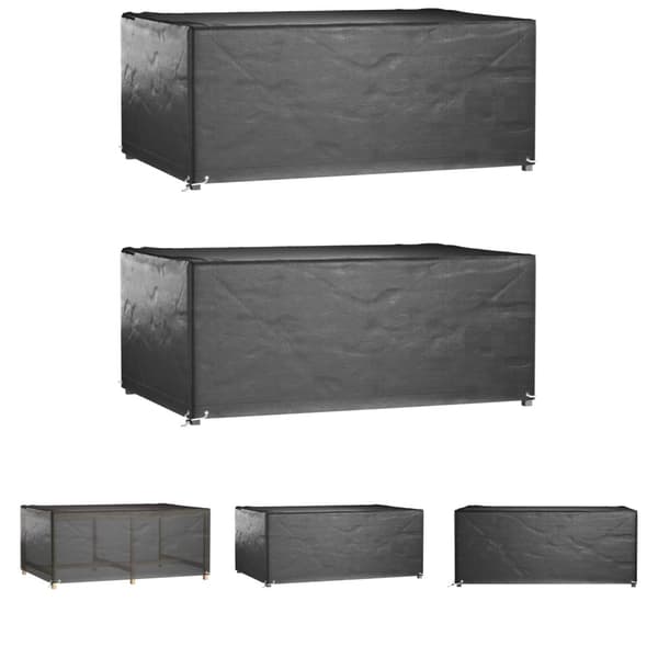 The Living Store havemøbelovertræk 2 stk. 180x122x75 cm 8 øjer rektangulært - Overtræk til havemøbler