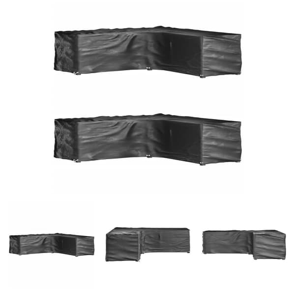 The Living Store Överdrag för utemöbler 2st 16 ölj. 250x250x70 cm L-format -  Överdrag till Utemöbler