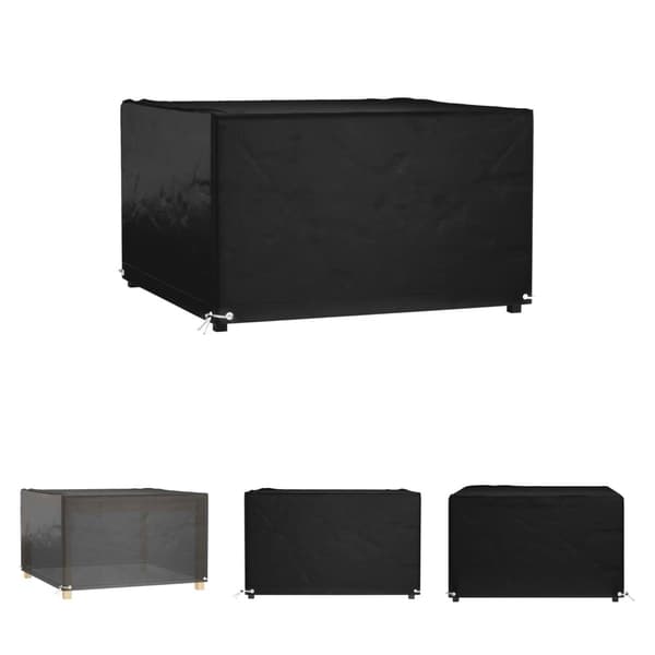 The Living Store havemøbelovertræk 125x125x75 cm 8 øjer firkantet -  Overtræk til havemøbler