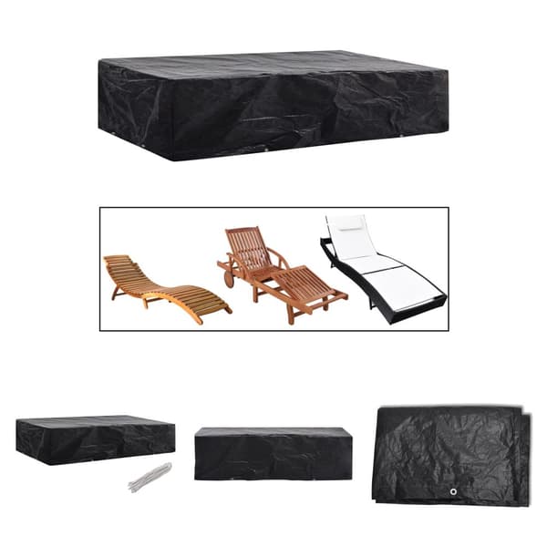 The Living Store overtræk til liggestol 8 snørehuller 218x77x55 cm -  Overtræk til havemøbler