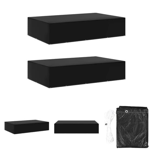The Living Store havemøbelovertræk 2 stk. 12 snørehuller 325x205x70 cm -  Overtræk til havemøbler