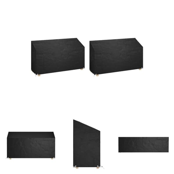 The Living Store overtræk til havebænke 2 stk. 210x70x70/88 cm polyethylen -  Overtræk til havemøbler