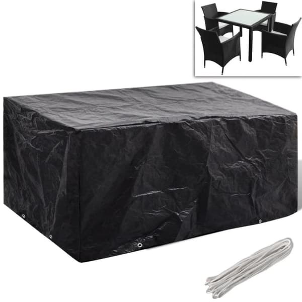 Overtræk til havemøbler - Living havemøbelovertræk 2 stk. 4-pers. sæt 8 snørehuller 180x140 cm
