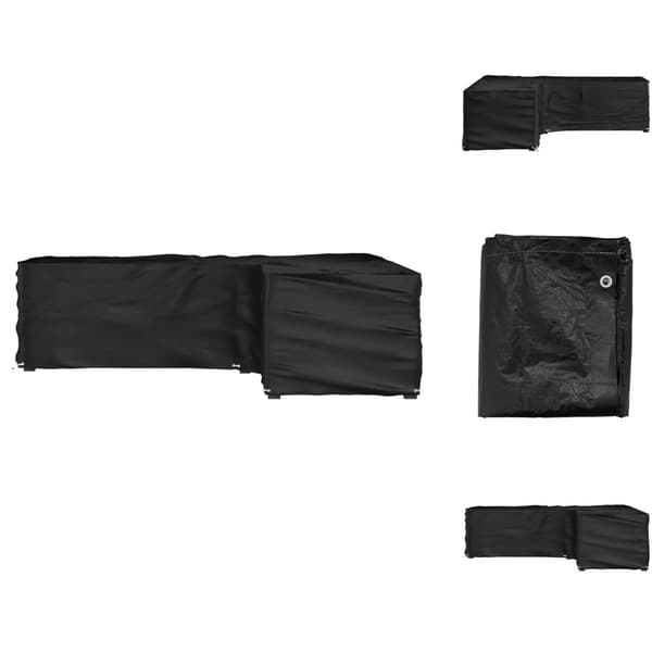 Overtræk til havemøbler - Living L-formet havemøbelovertræk 250x250x70 cm 16 øjer