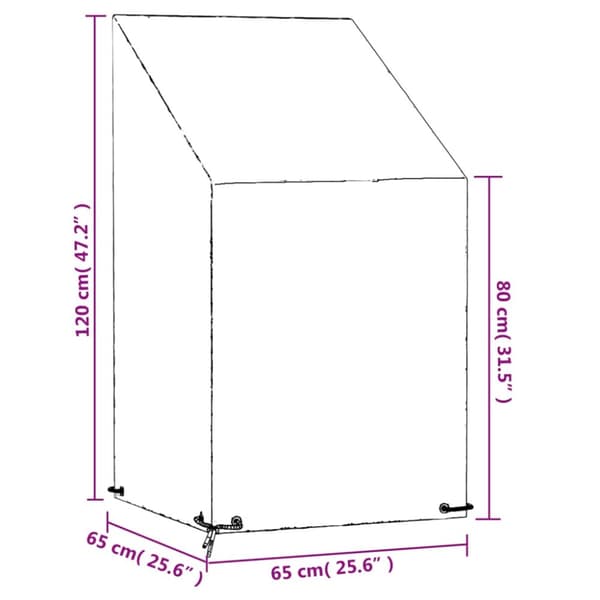 Overtræk til havemøbler - Living overtræk til havestole 65x65x80/120 cm 8 øjer polyethylen