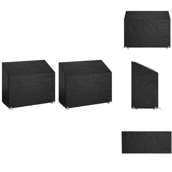 Overtræk til havemøbler - Living overtræk til havebænk 2 stk. 160x70x70/88 cm 8 øjer polyethylen