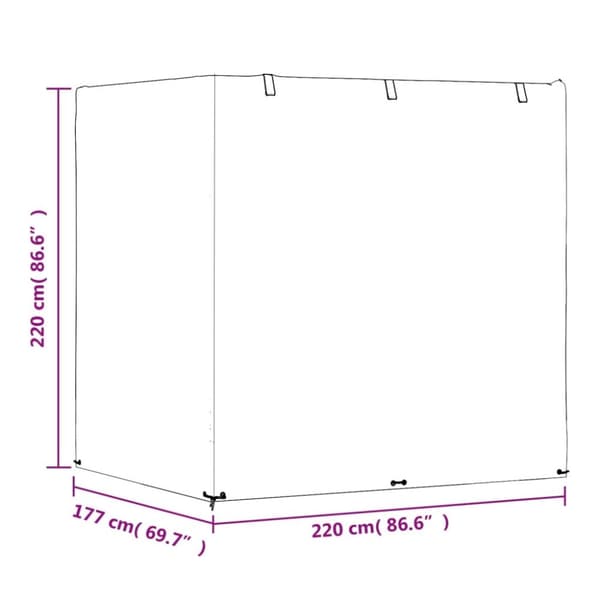 Överdrag för hammock 12 öljetter 220x177x220 cm polyeten - Hammockskydd - Hammock Skydd - Home & Living