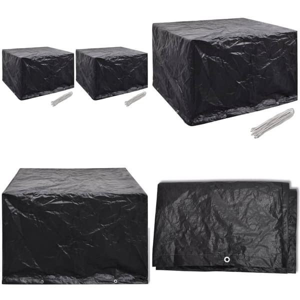 Överdrag för trädgårdsmöbler 2 st 8 öljetter 135x135x90 cm - Möbelöverdrag - Trädgårdsmöbelöverdrag - Home & Living