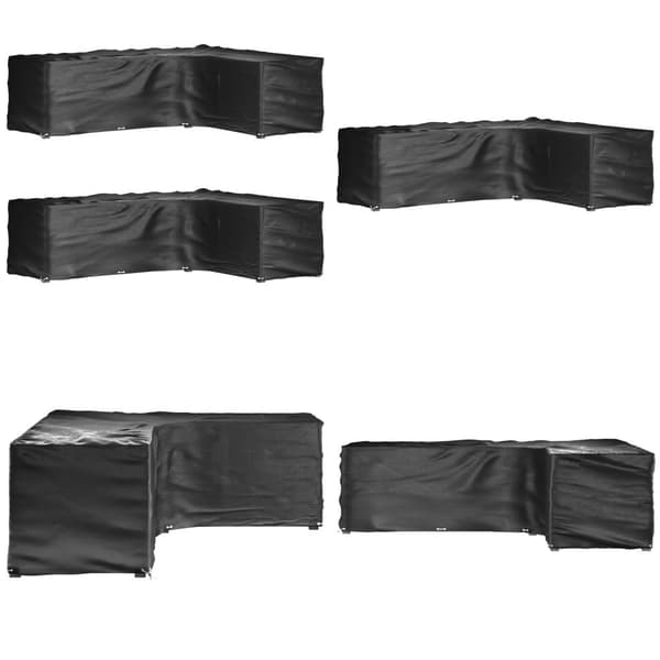 Överdrag för utemöbler 2st 18 ölj. 285x220x80 cm L-format - Överdrag - Överdrag För Trädgårdsmöbler - Home & Living