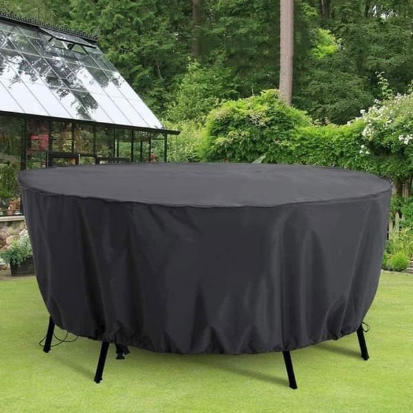 Möbelöverdrag för utomhusbruk, vattentät 210D Oxford-tyg runt trädgårdsbordsöverdrag, 128x71 cm