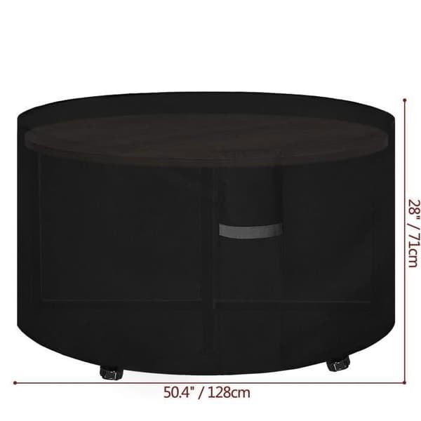 Möbelöverdrag för utomhusbruk, vattentät 210D Oxford-tyg runt trädgårdsbordsöverdrag, 128x71 cm